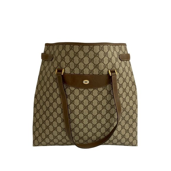 GUCCI Brown Leather Tote Bag - Picture 1 of 9